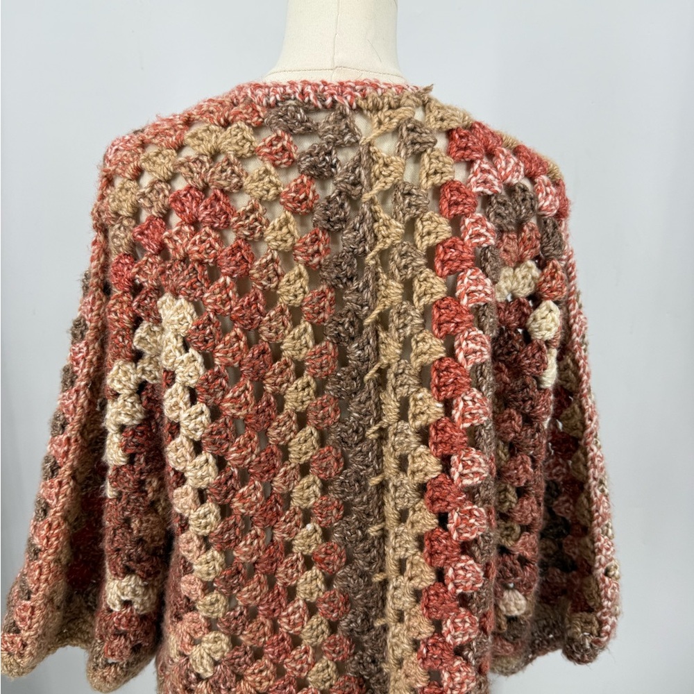 Handmade, granny, cottage, core Crochet Granny Square cardigan M/L - Picture 3 of 9